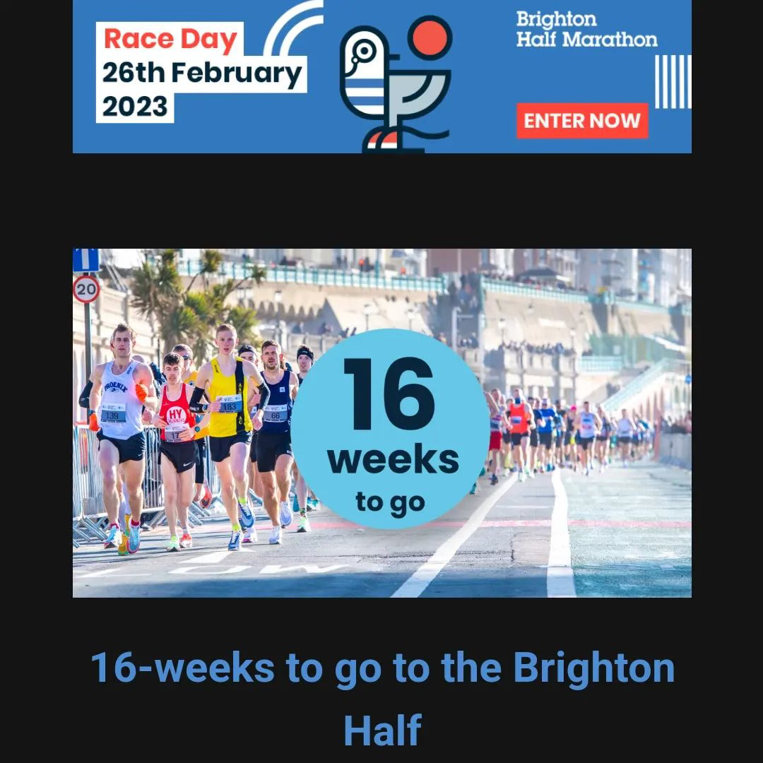 Brighton Half Marathon 2023 Training Begins