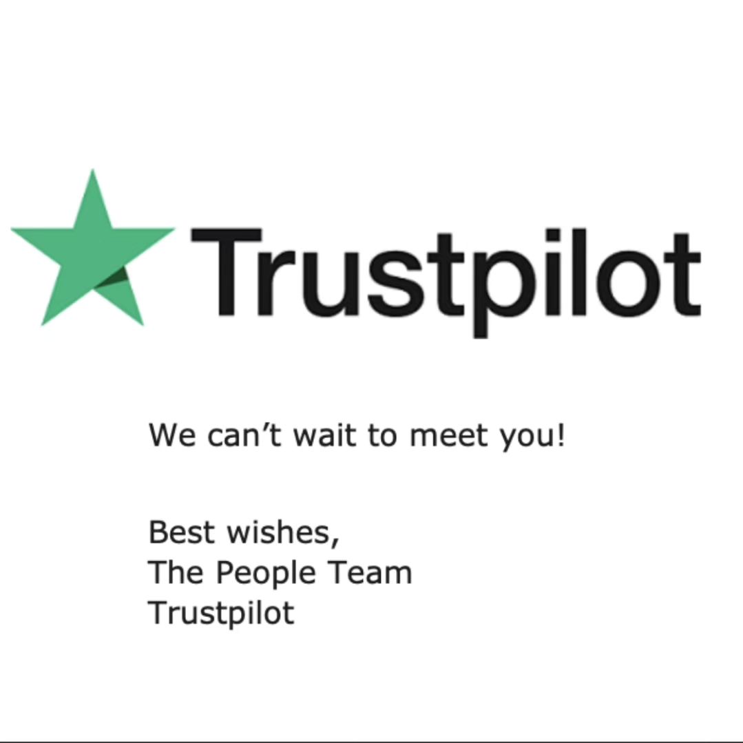 Trustpilot message from The people team