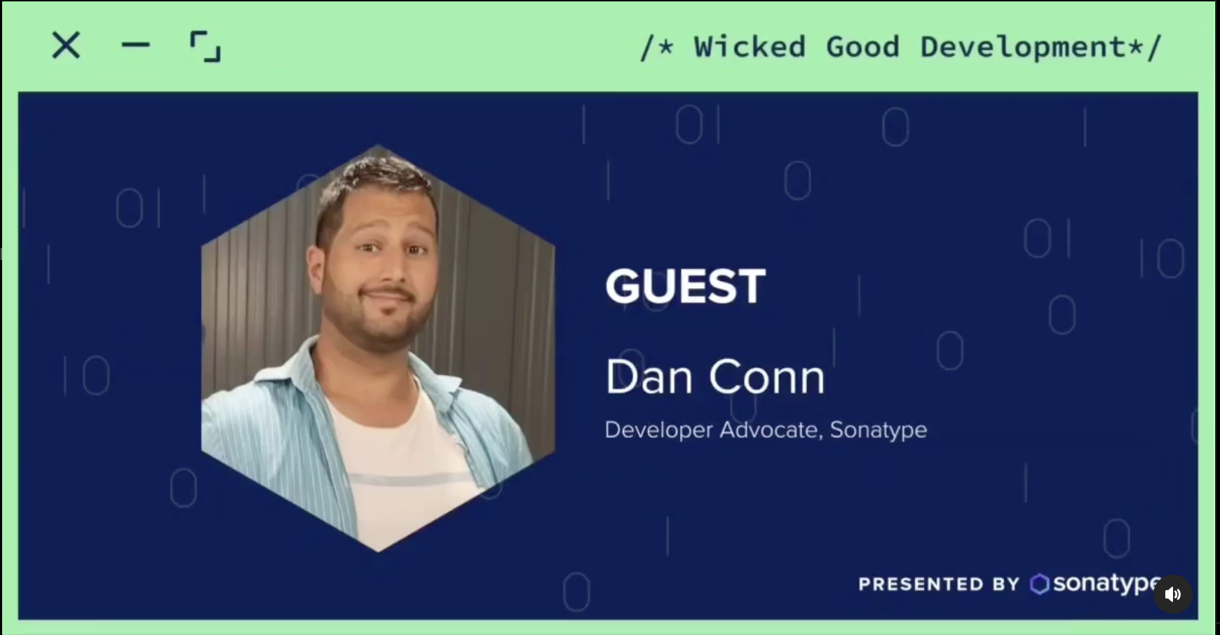 Speaker Card showing Dan Conn as a guest on the podcast Wicked Good Development