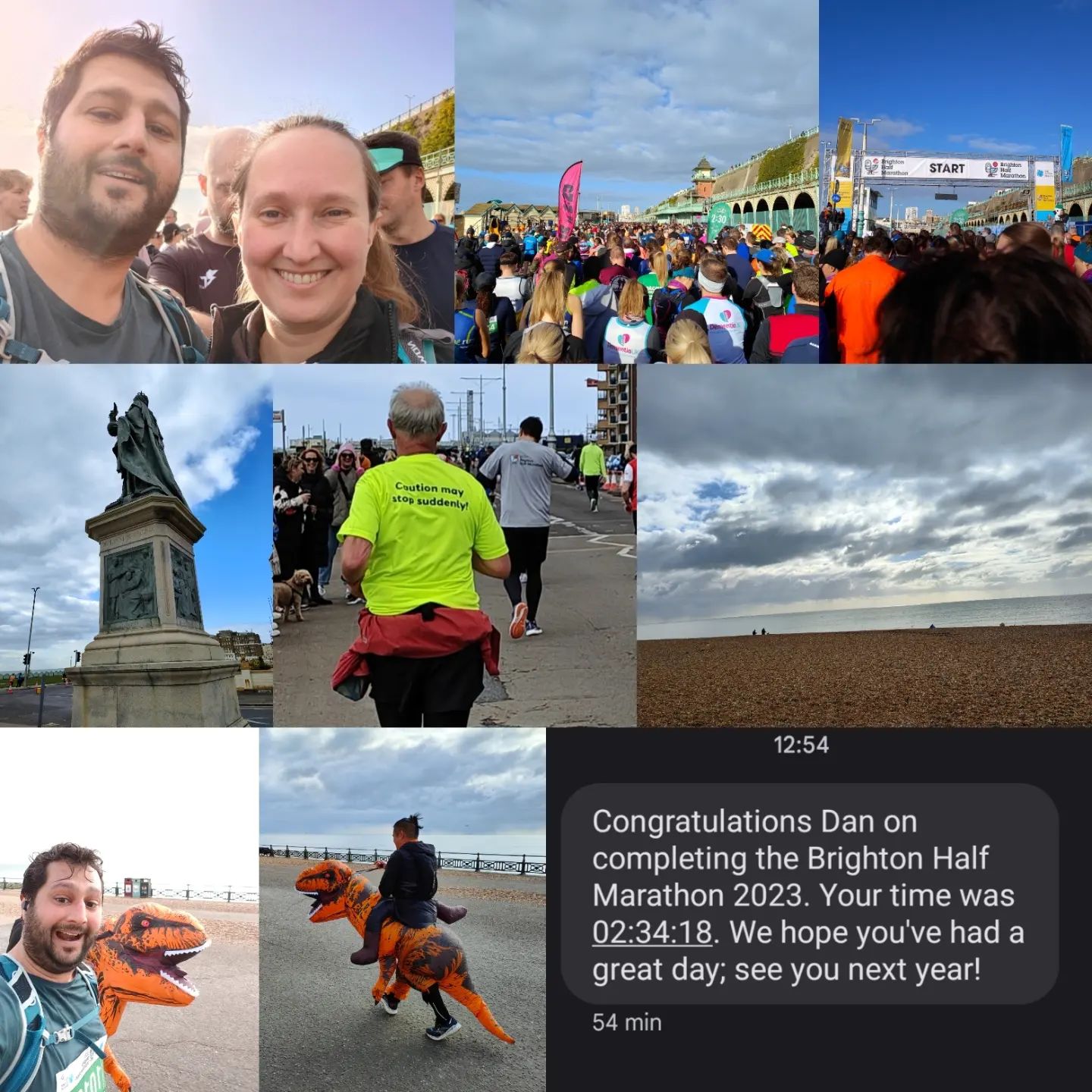 An assortment of images from the Brighton Half-Marthon 2023.